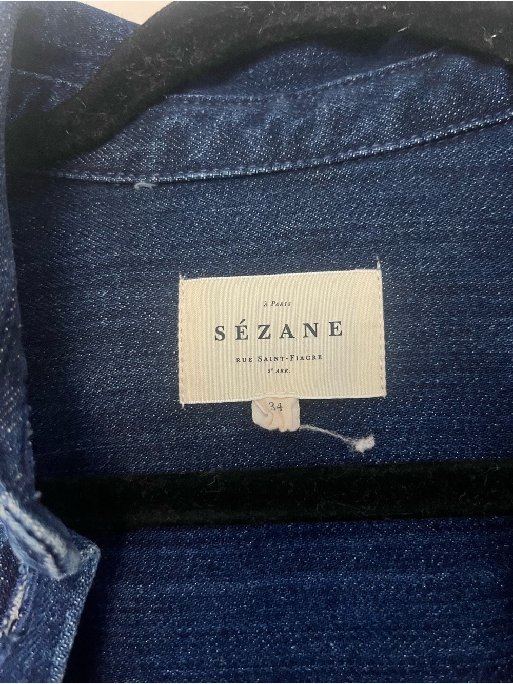 Sezane Indigo Denim Shirt Dress - Picture 3 of 3